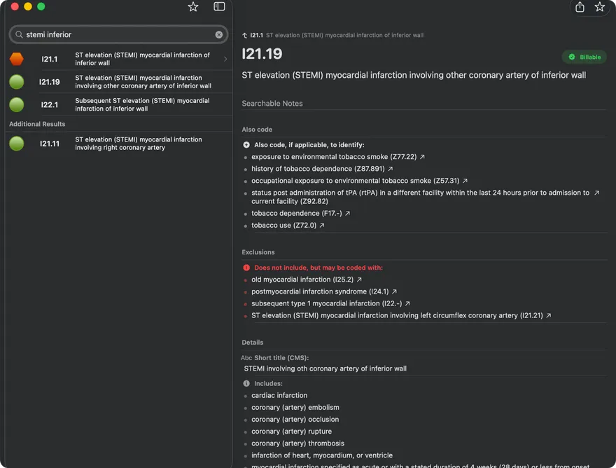 Dark mode code detail on the Mac