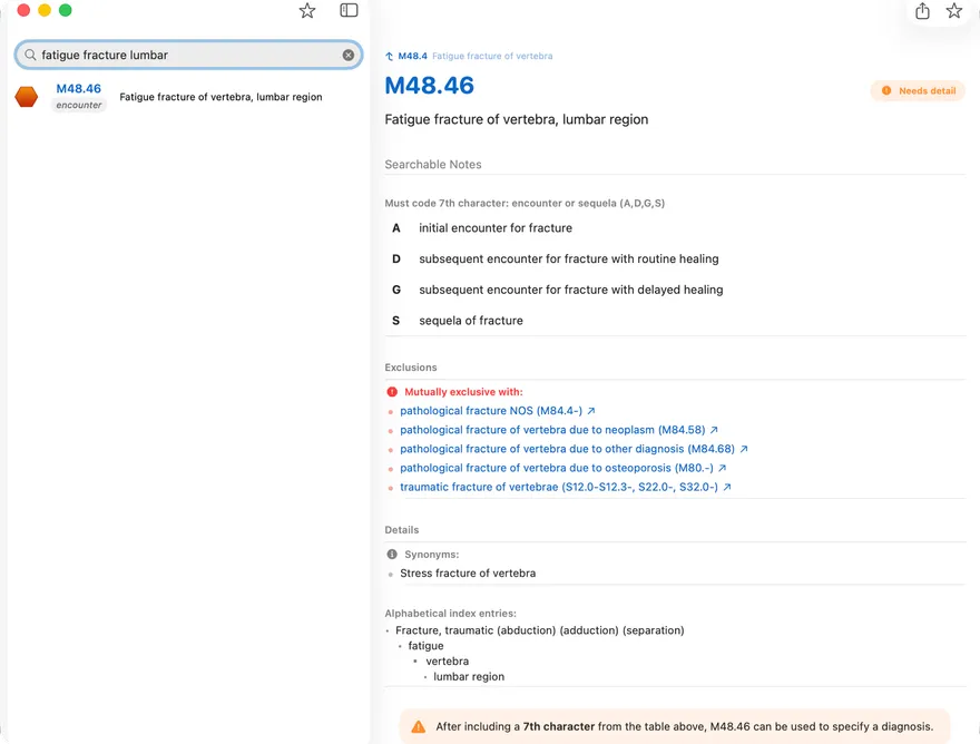 Seventh-character handling on the Mac